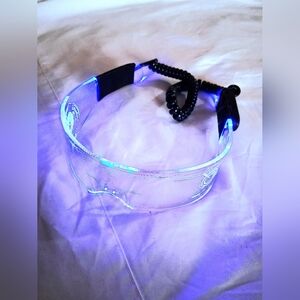 Cyberpunk Visor Rave/Cosplay LED Rechargeable Glasses OS